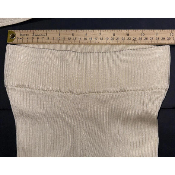 Significant Other Cream Ribbed City Chic Minimalist Classy 2 Piece Set Small - Picture 11 of 15